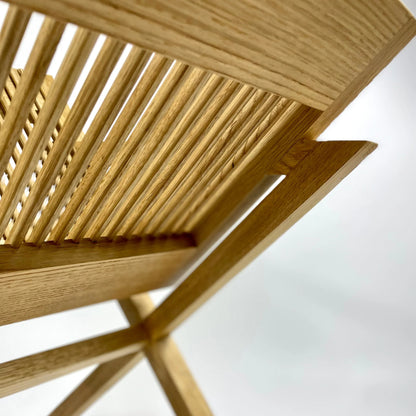 wooden vinyl stand zoom on details on a white background